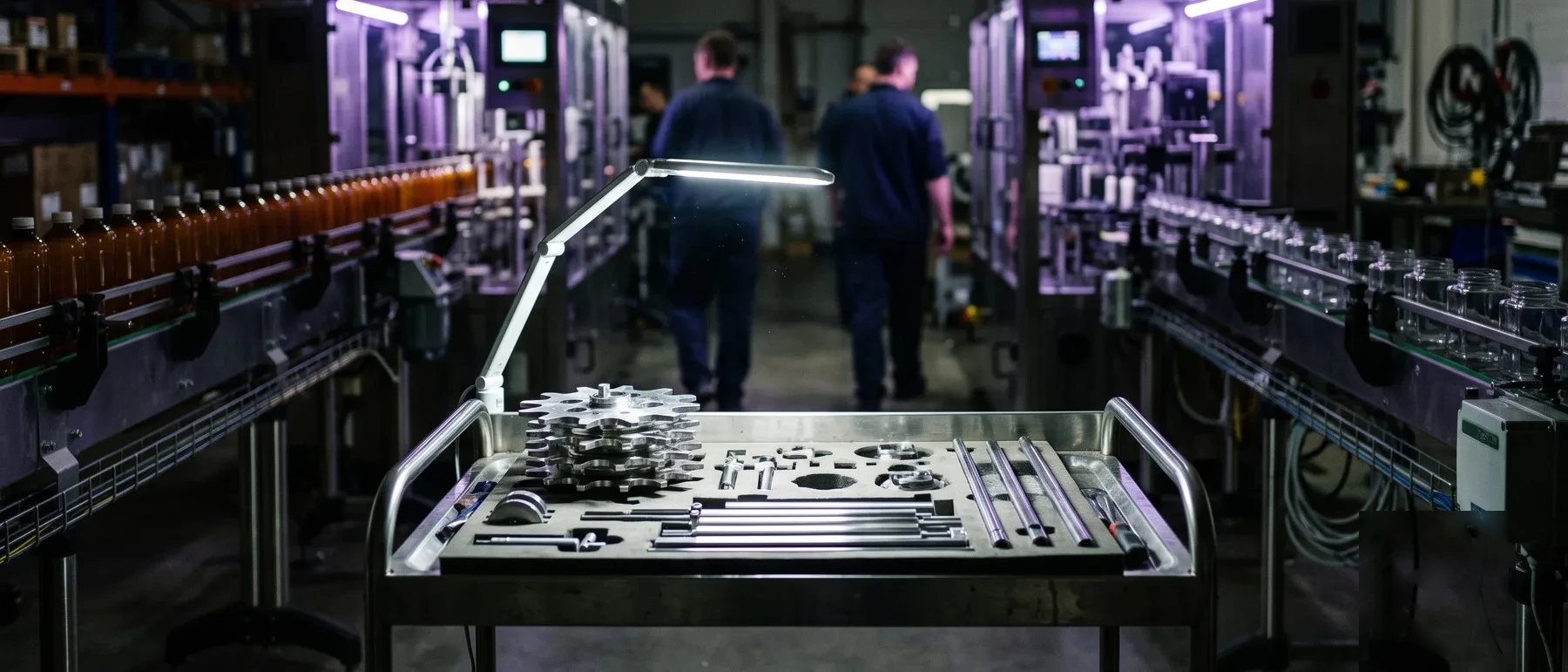Operator at the HMI following a PackGuru procedure