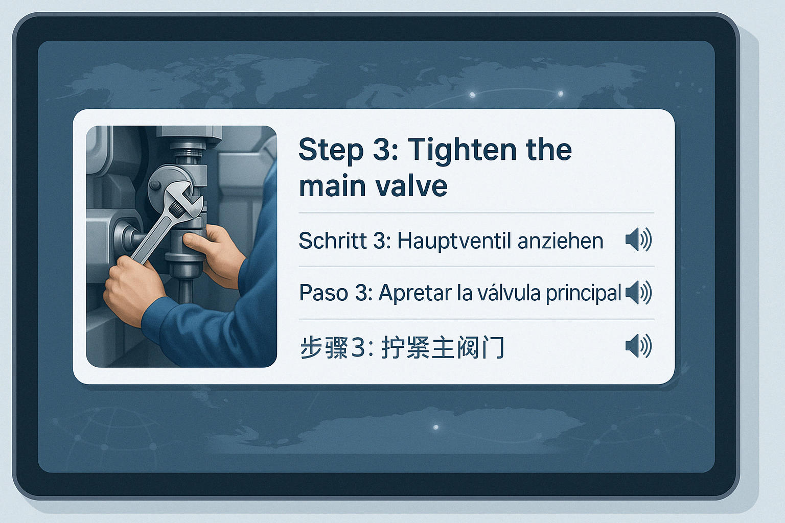 Multilingual interface demonstration